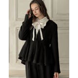 ライトツイードペプラムVネックジャケット | Re:EDIT | 詳細画像4