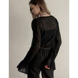 レースクルーネック袖フリルブラウス | Re:EDIT | 詳細画像12