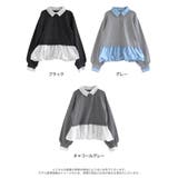 スウェットライクニット×バルーンシャツレイヤード風トップス | Re:EDIT | 詳細画像18