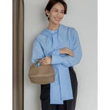 ブルー(511) | ブロードフードスカーフシャツ | Re:EDIT