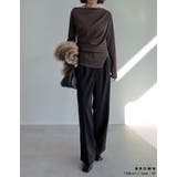 [汗じみ防止][UVカット]リブカットソードレープトップス | Re:EDIT | 詳細画像17 