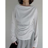 [汗じみ防止][UVカット]リブカットソードレープトップス | Re:EDIT | 詳細画像3 