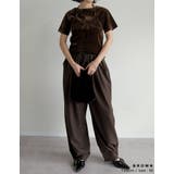 [2点セット]カットベロアホルターネックビスチェ×Ｔシャツ | Re:EDIT | 詳細画像15 