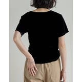 [2点セット]カットベロアホルターネックビスチェ×Ｔシャツ | Re:EDIT | 詳細画像9 