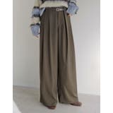 [低身長/高身長サイズ有]タックベルトループデザインワイドパンツ | Re:EDIT | 詳細画像14 