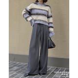 [低身長/高身長サイズ有]タックベルトループデザインワイドパンツ | Re:EDIT | 詳細画像23 