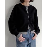 [2025AW COLLECTION]クルーネックレイヤード風カーディガン | Re:EDIT | 詳細画像16 