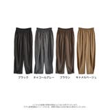 ストレッチミックスツイルボリュームギャザードロストバレルレッグワイドパンツ | Re:EDIT | 詳細画像18 