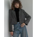 [2025AW COLLECTION]ツイードクロップドテーラードジャケット | Re:EDIT | 詳細画像2 