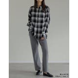 [2025AW COLLECTION]オンブレチェックオーバーサイズシャツ | Re:EDIT | 詳細画像10 