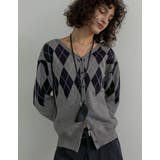 グレーアーガイル(903) | 無地orアーガイル2WAYジャガードニットカーディガン | Re:EDIT