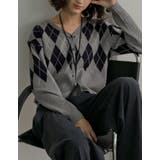 無地orアーガイル2WAYジャガードニットカーディガン | Re:EDIT | 詳細画像2