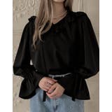 フレアスリーブフリルカッティングボウタイリボンブラウス | Re:EDIT | 詳細画像15