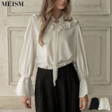 フレアスリーブフリルカッティングボウタイリボンブラウス | Re:EDIT | 詳細画像1