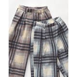 起毛ストレッチシャギーチェック柄ワイドパンツ | Re:EDIT | 詳細画像2 