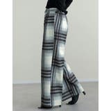 起毛ストレッチシャギーチェック柄ワイドパンツ | Re:EDIT | 詳細画像7 