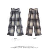 起毛ストレッチシャギーチェック柄ワイドパンツ | Re:EDIT | 詳細画像16 