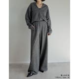 [低身長/高身長サイズ有]ラメ裏毛スウェットルーズパンツ | Re:EDIT | 詳細画像9 