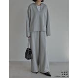 ラメ裏毛スウェット深Vネックプルオーバー | Re:EDIT | 詳細画像13