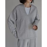 ラメ裏毛スウェット深Vネックプルオーバー | Re:EDIT | 詳細画像14