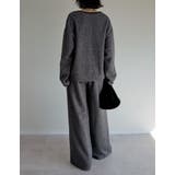 ラメ裏毛スウェット深Vネックプルオーバー | Re:EDIT | 詳細画像10