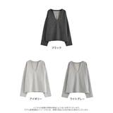 ラメ裏毛スウェット深Vネックプルオーバー | Re:EDIT | 詳細画像18