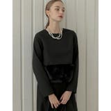 微起毛ツイル裾ファー切り替え長袖トップス | Re:EDIT | 詳細画像24