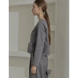 微起毛ツイル裾ファー切り替え長袖トップス | Re:EDIT | 詳細画像25