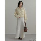 シワ加工サテン切り替えナロースカート | Re:EDIT | 詳細画像13 