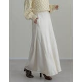 シワ加工サテン切り替えナロースカート | Re:EDIT | 詳細画像14 