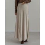 シワ加工サテン切り替えナロースカート | Re:EDIT | 詳細画像16 