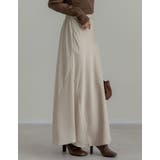 シワ加工サテン切り替えナロースカート | Re:EDIT | 詳細画像17 