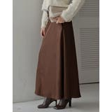 シワ加工サテン切り替えナロースカート | Re:EDIT | 詳細画像3 