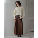 シワ加工サテン切り替えナロースカート | Re:EDIT | 詳細画像8 