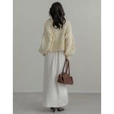 シワ加工サテン切り替えナロースカート | Re:EDIT | 詳細画像24 