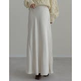 シワ加工サテン切り替えナロースカート | Re:EDIT | 詳細画像25 