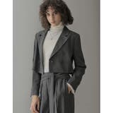 微起毛ストライプショートテーラードジャケット | Re:EDIT | 詳細画像13