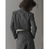 微起毛ストライプショートテーラードジャケット | Re:EDIT | 詳細画像15