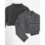 微起毛ストライプショートテーラードジャケット | Re:EDIT | 詳細画像2