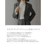 微起毛ストライプショートテーラードジャケット | Re:EDIT | 詳細画像5