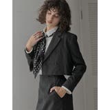 微起毛ストライプショートテーラードジャケット | Re:EDIT | 詳細画像7