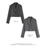 微起毛ストライプショートテーラードジャケット | Re:EDIT | 詳細画像18