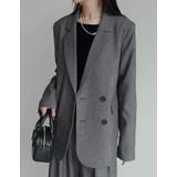 ミックスツイードorストライプダブルテーラードジャケット | Re:EDIT | 詳細画像26