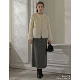 異素材切り替えファートリムノーカラーコート | Re:EDIT | 詳細画像12