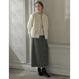 異素材切り替えファートリムノーカラーコート | Re:EDIT | 詳細画像15