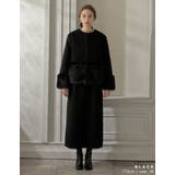 異素材切り替えファートリムノーカラーコート | Re:EDIT | 詳細画像7