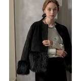 異素材切り替えファートリムノーカラーコート | Re:EDIT | 詳細画像10