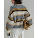 [2025 WINTER COLLECTION]シャギーニットマルチボーダーショ… | Re:EDIT | 詳細画像13 