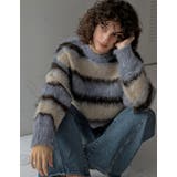 [2025 WINTER COLLECTION]シャギーニットマルチボーダーショ… | Re:EDIT | 詳細画像3 