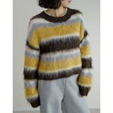 [2025 WINTER COLLECTION]シャギーニットマルチボーダーショ… | Re:EDIT | 詳細画像5 